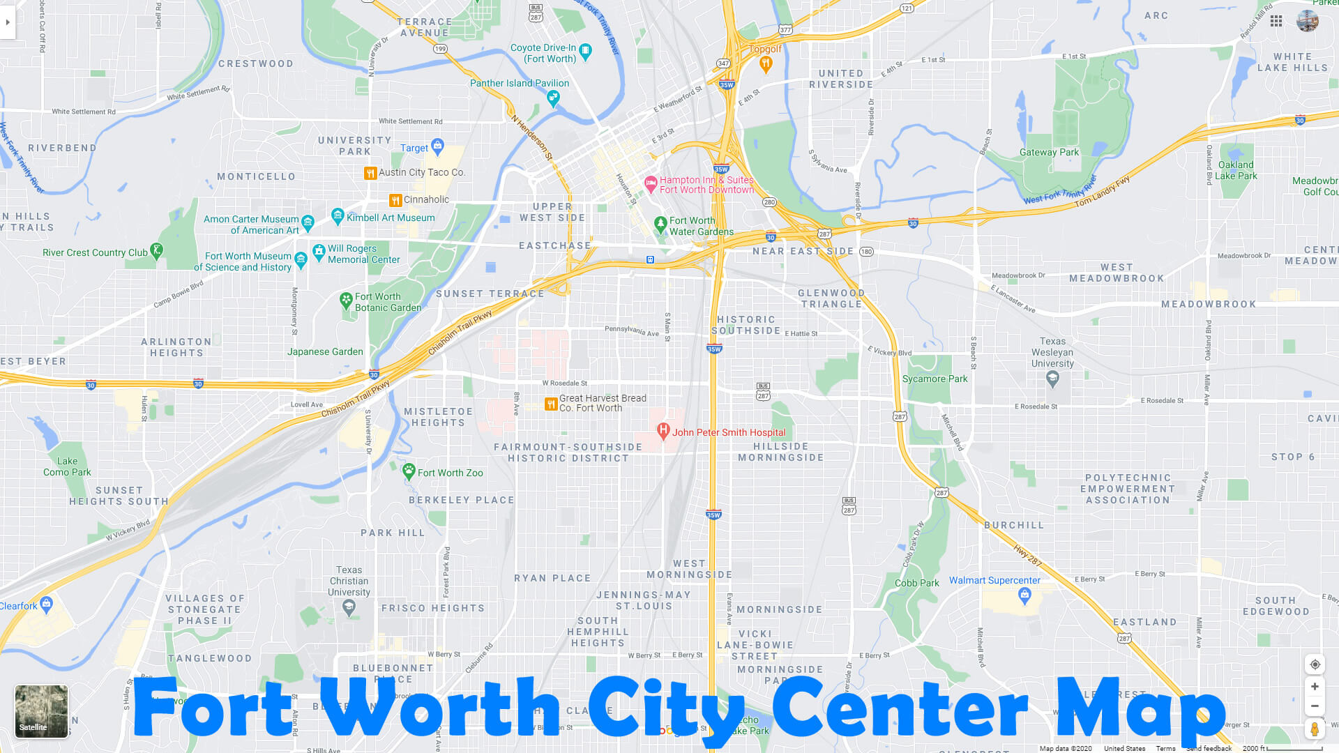Fort Worth Ville Centrer carte